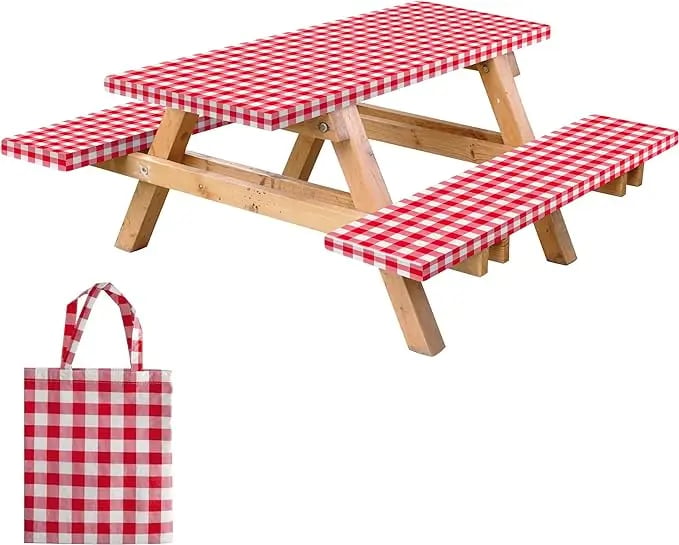 Picnic Table Cover with Bench Covers and Bag