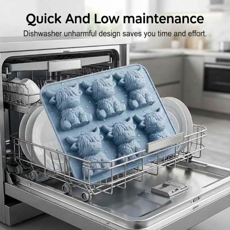 Mini Highland Cow Ice Cube Mold