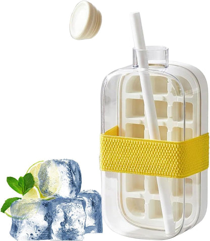 2-in-1 Ice Cube Bottle with Straw