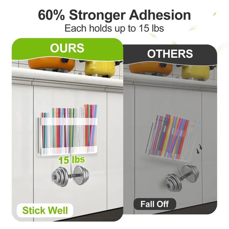 Straw Holder for Cabinet Door