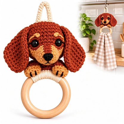 Crochet Dachshund Towel Holder Kit