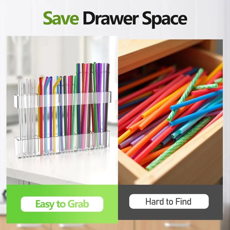 Straw Holder for Cabinet Door