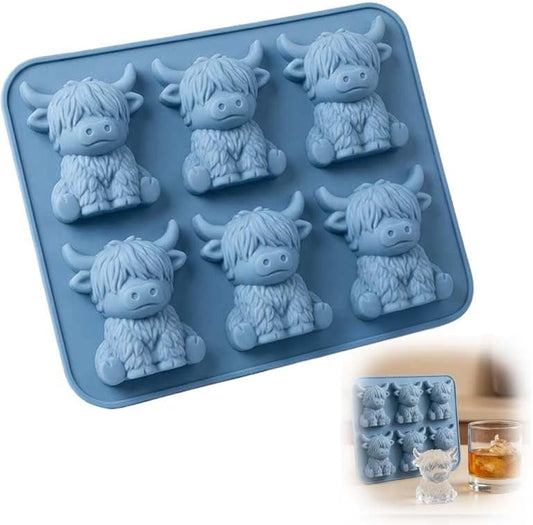 Mini Highland Cow Ice Cube Mold