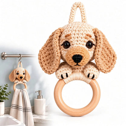 Crochet Dachshund Towel Holder Kit