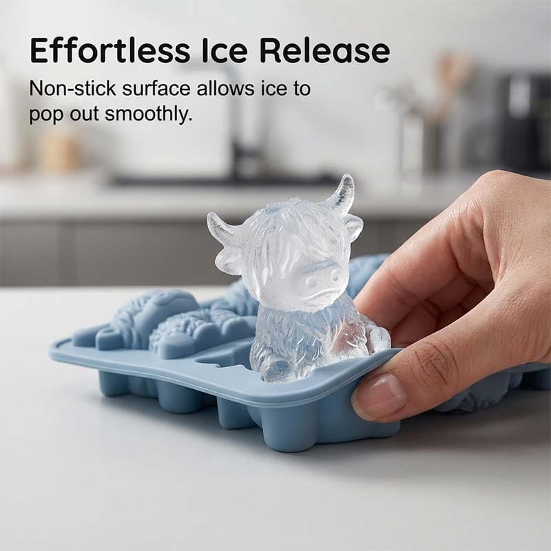 Mini Highland Cow Ice Cube Mold