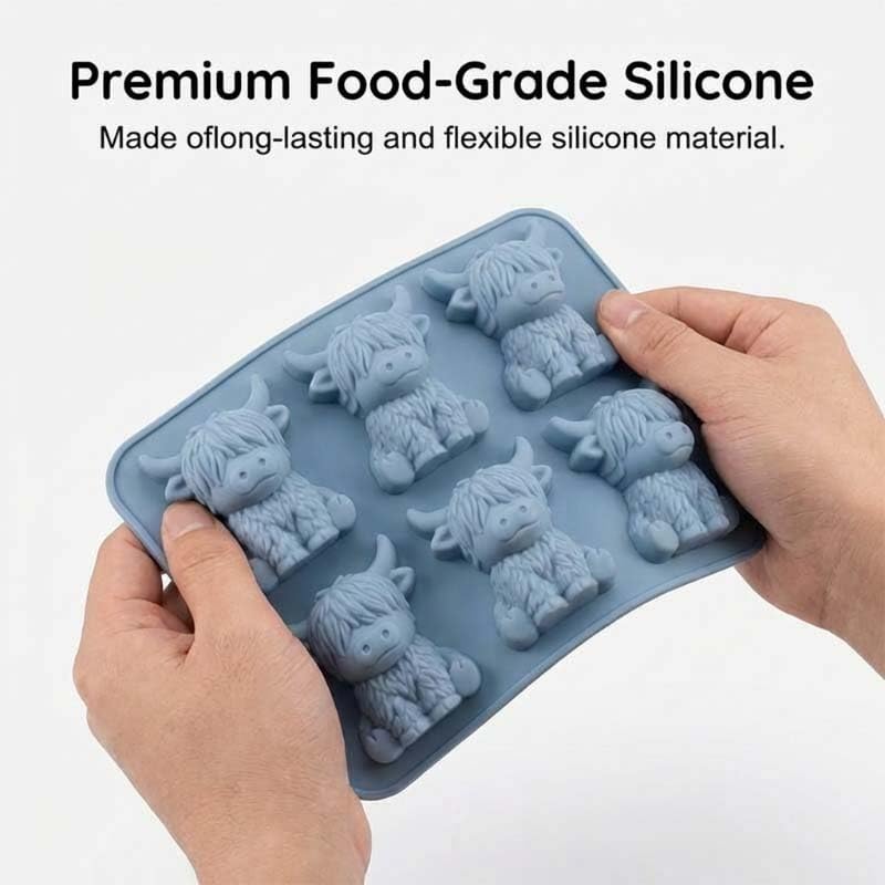 Mini Highland Cow Ice Cube Mold