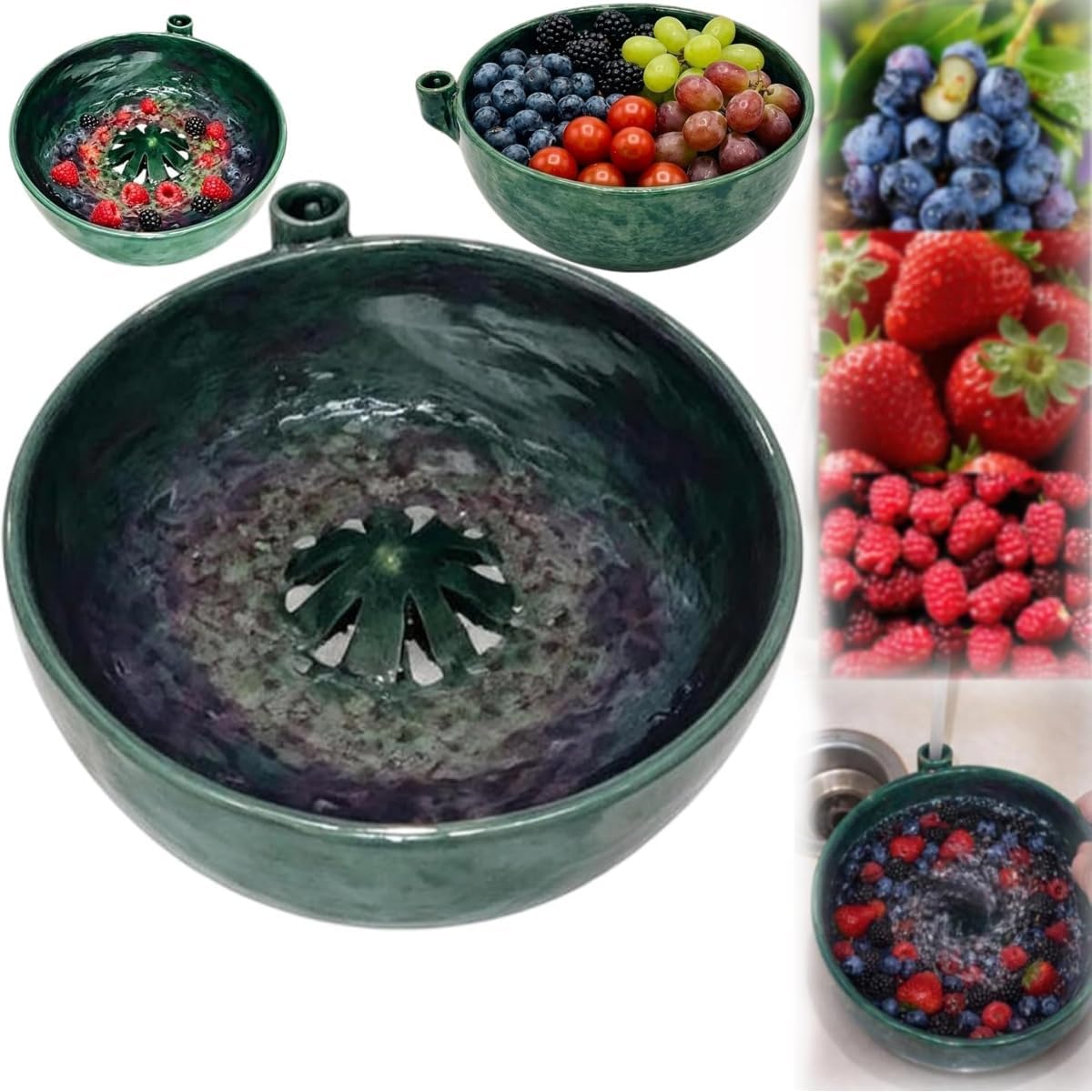 Self Spinning Berry Washing Bowl