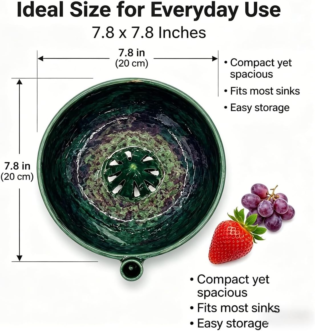 Self Spinning Berry Washing Bowl