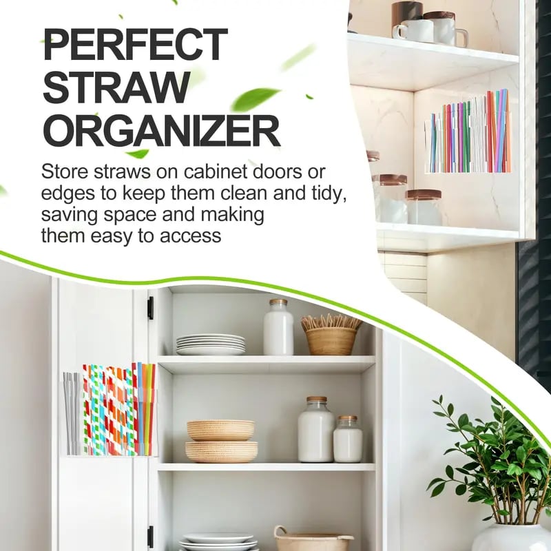 Straw Holder for Cabinet Door