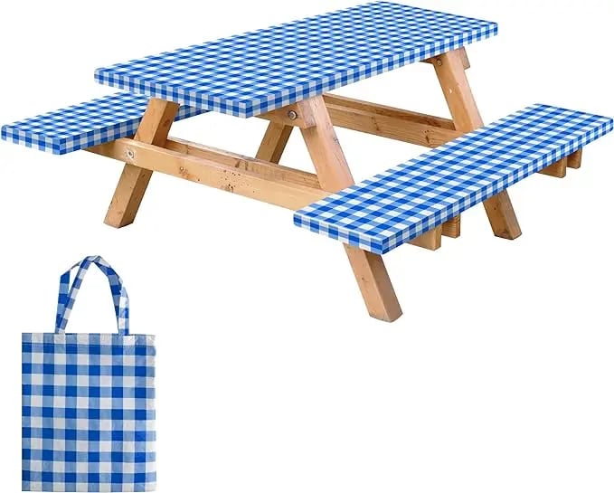 Picnic Table Cover with Bench Covers and Bag