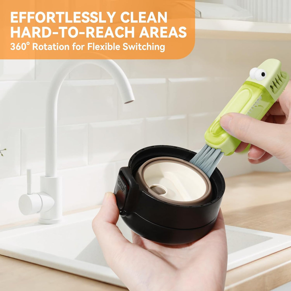 3 in 1 Cup Lid Gap Cleaning Brush Set