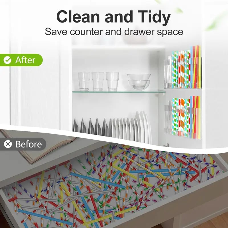 Straw Holder for Cabinet Door