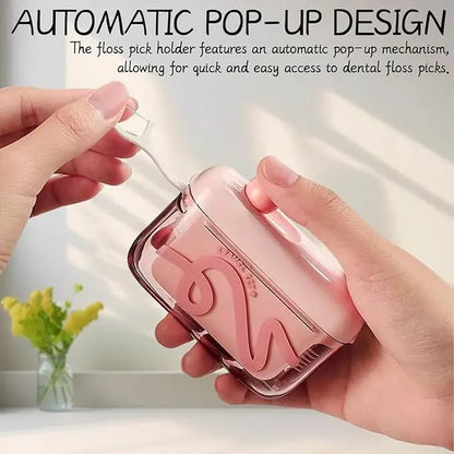 Travel-sized storage case - features an automatic pop-up dispenser
