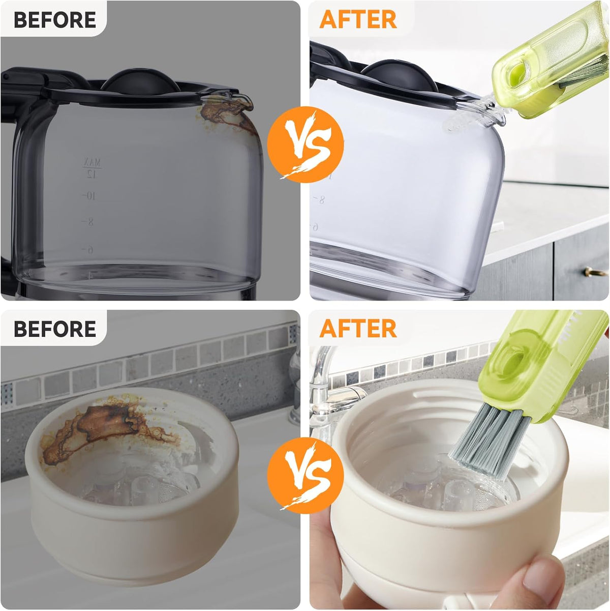 3 in 1 Cup Lid Gap Cleaning Brush Set